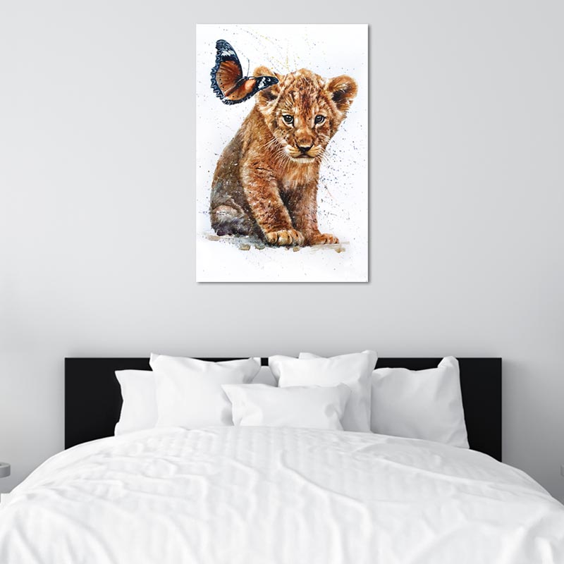 Tableau Lionceau sur toile imprimée