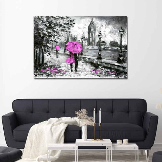 Tableau sur toile de London en Rose