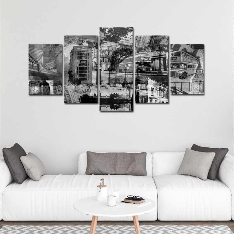 Tableau décoratif de Londres Noir et Blanc
