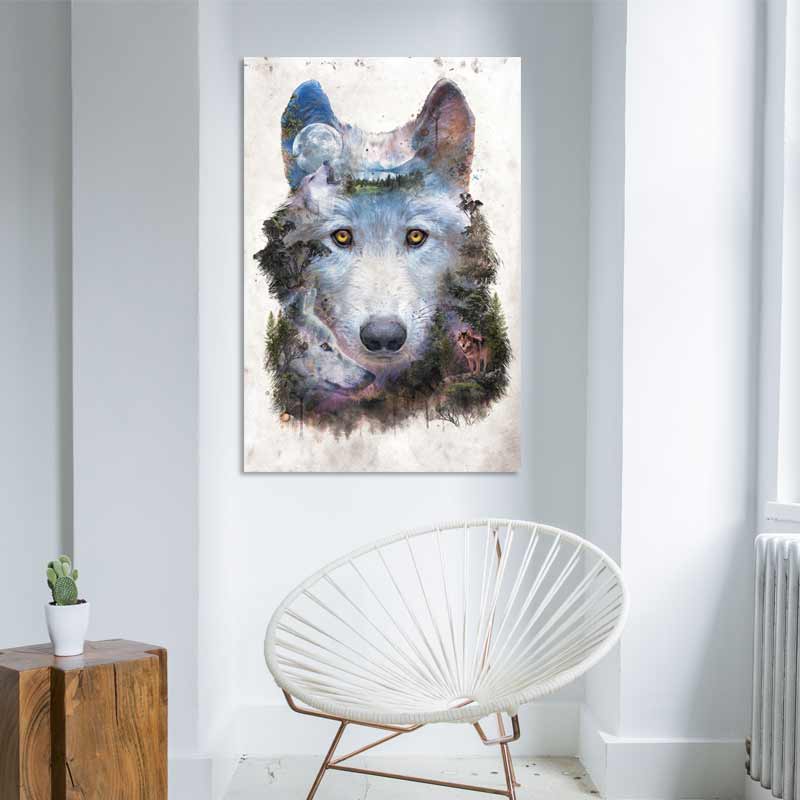 Tableau sur toile Loup Design