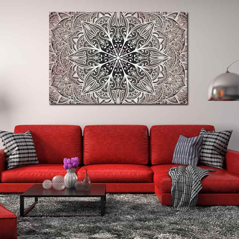 Tableau Mandala Argent 