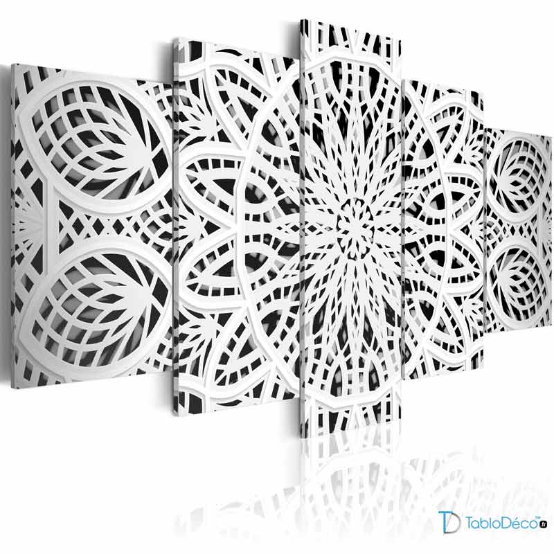 Acheter un Tableau Mandala Blanc