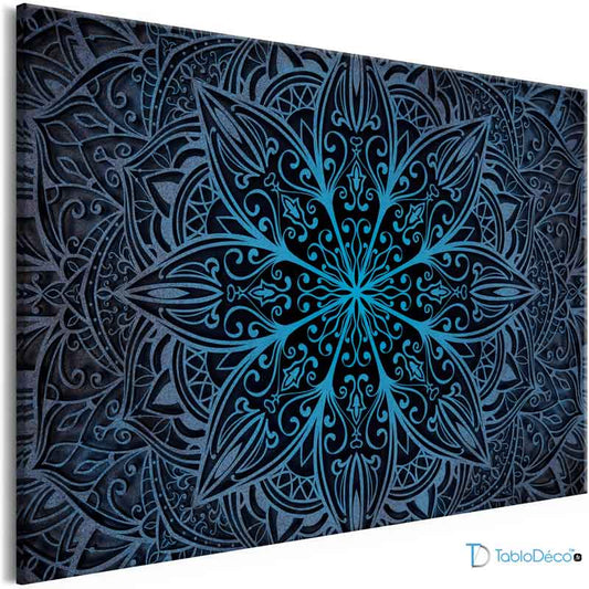 Acheter un Tableau Mandala Bleu