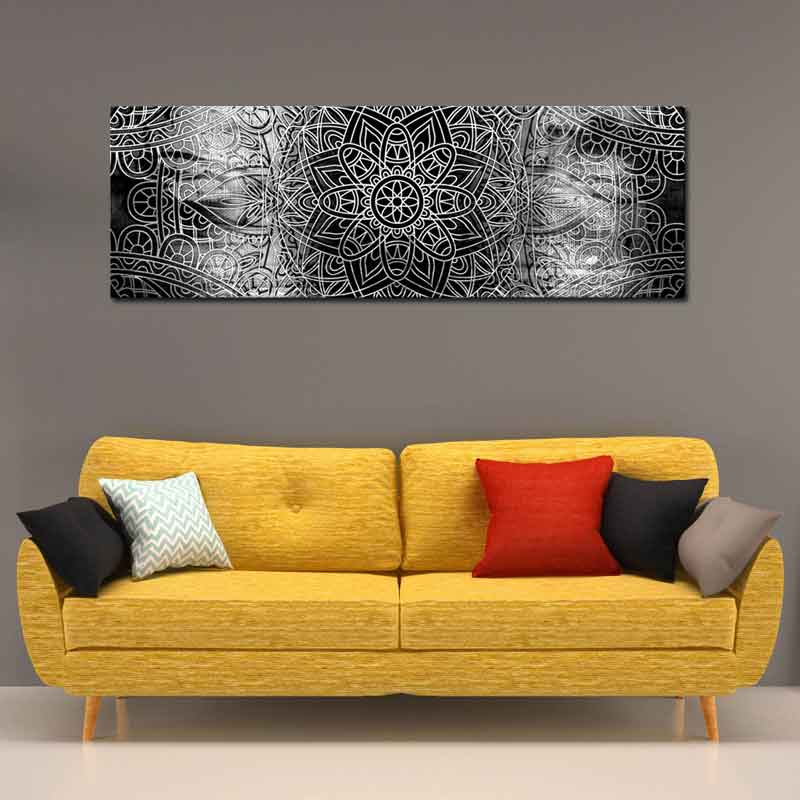 Tableau Mandala Noir et Blanc - TabloDéco.fr