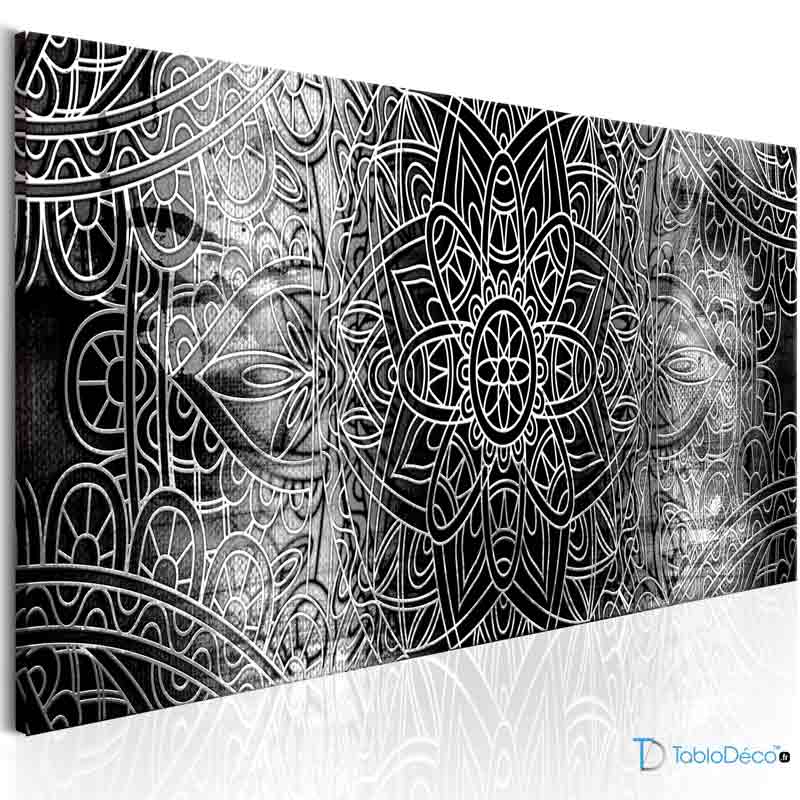 Acheter un Tableau Mandala en Noir et Blanc - TabloDéco.fr