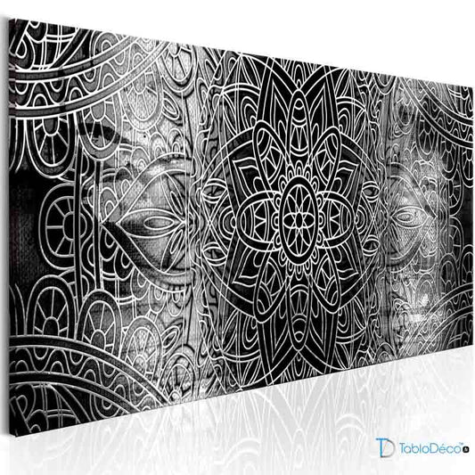 Acheter un Tableau Mandala en Noir et Blanc - TabloDéco.fr