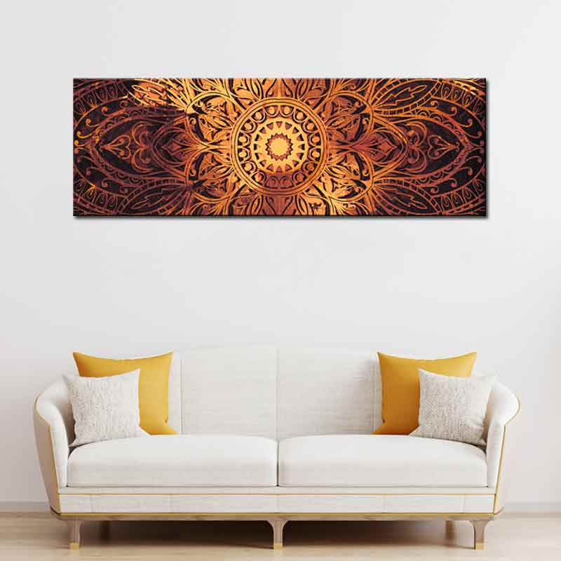 Tableau sur toile d'un Mandala en Or