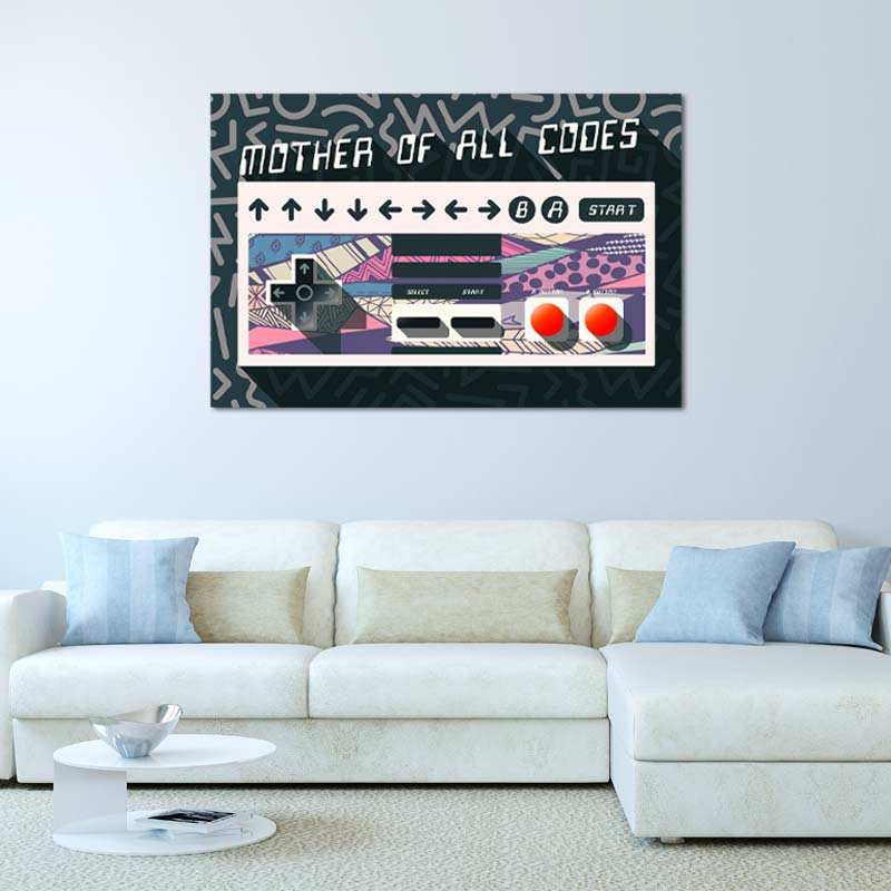 Impression sur toile d'une Manette Nintento NES revisitée - TabloDéco.fr
