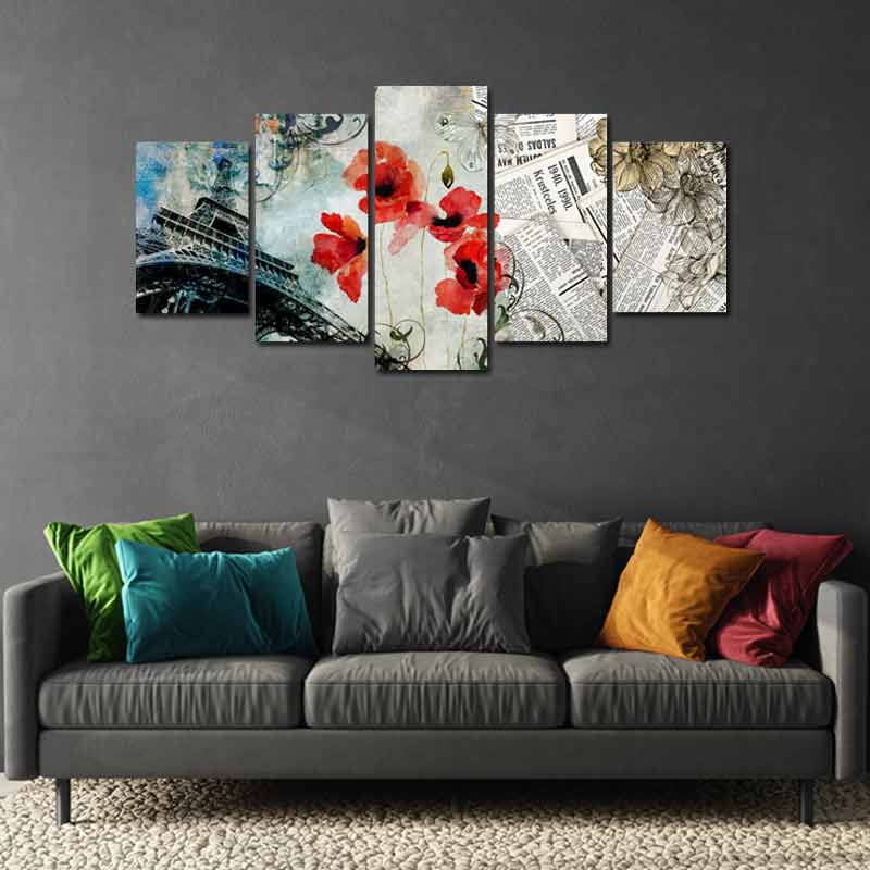 Tableau multiple panneaux de Paris