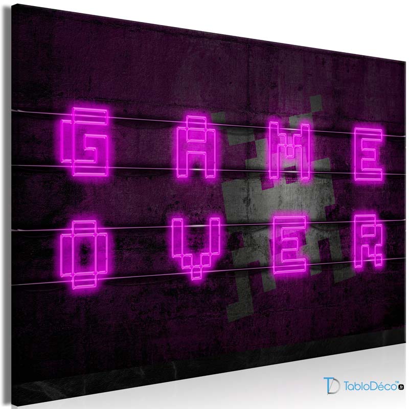 Tableau Game Over Néon - TabloDéco
