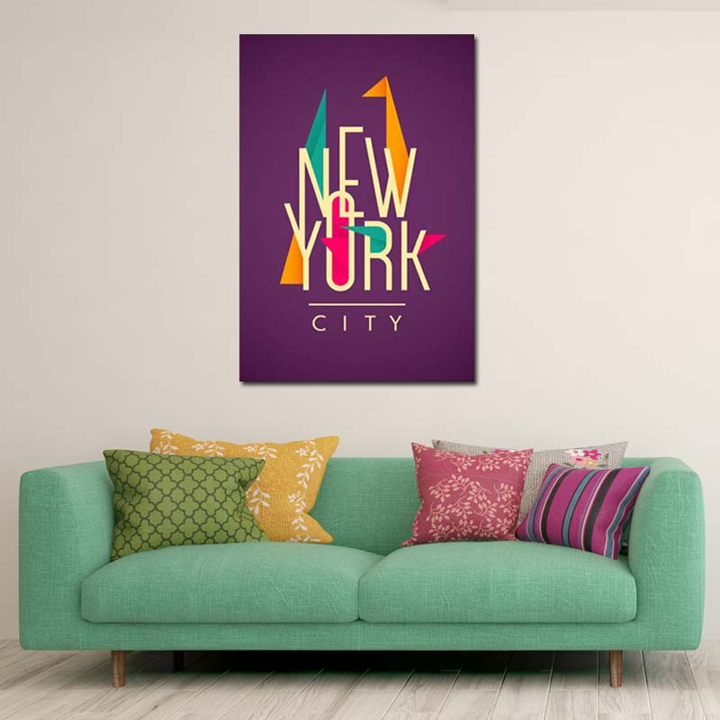 Tableau sur toile de New York City style Origami
