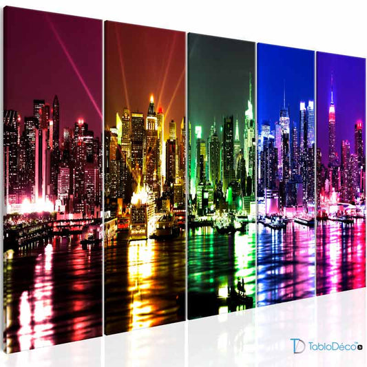 Tableau déco de New York Coloré