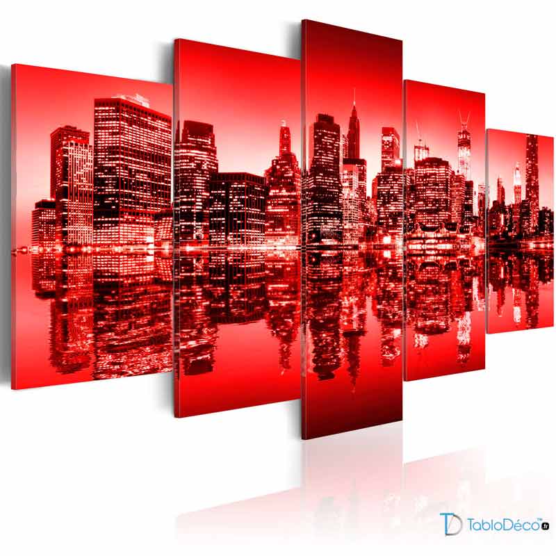 Tableau New York Rouge