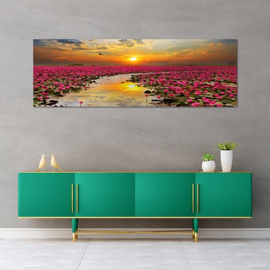 Toile décorative d'un Panorama de Fleurs - TabloDéco.fr