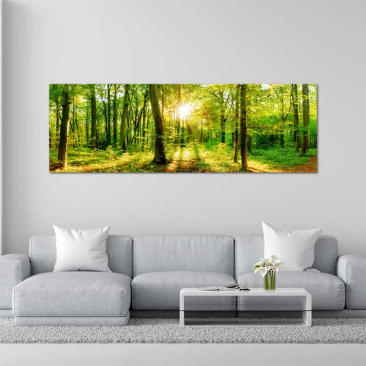 Toile décorative d'un Panorama Forestier - TabloDéco.fr