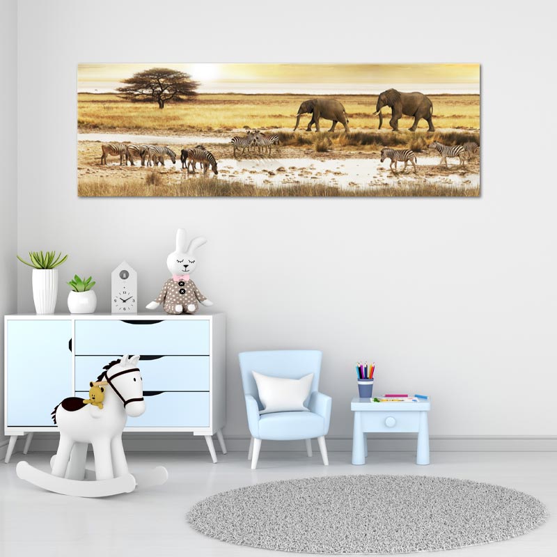 Tableau Panorama Sauvage Africain - TabloDéco.fr