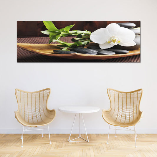 Toile décorative Panoramique Jardin Zen - TabloDéco.fr