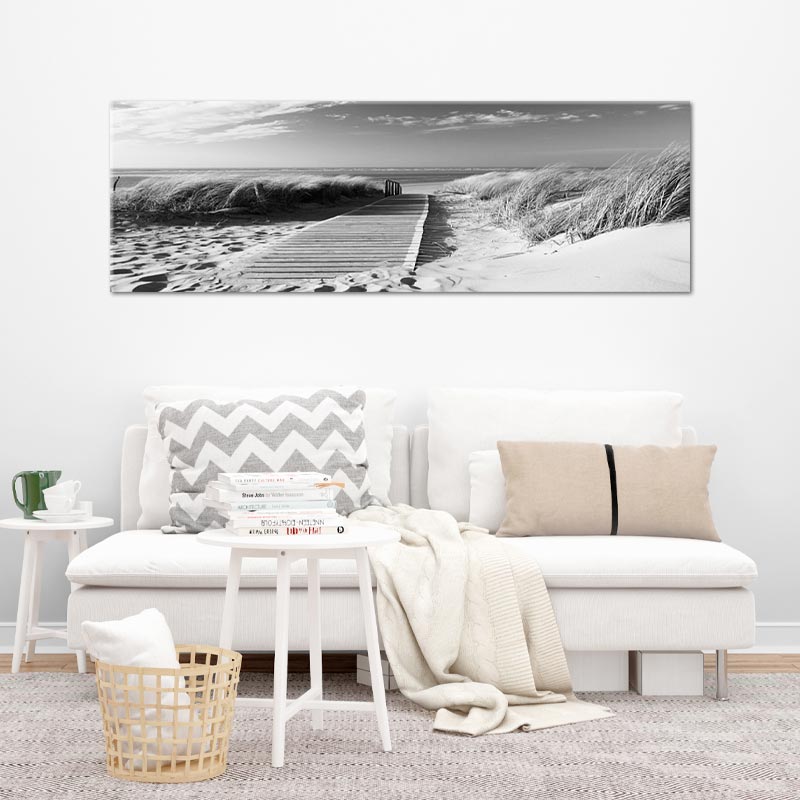 Toile décorative Panoramique Noir et Blanc - TabloDéco.fr
