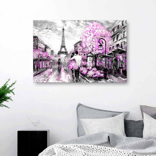 Tableau mural de Paris en Rose