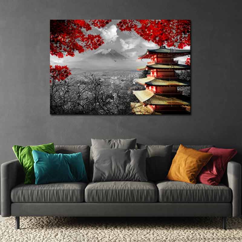 Tableau décoratif d'un Paysage Asiatique