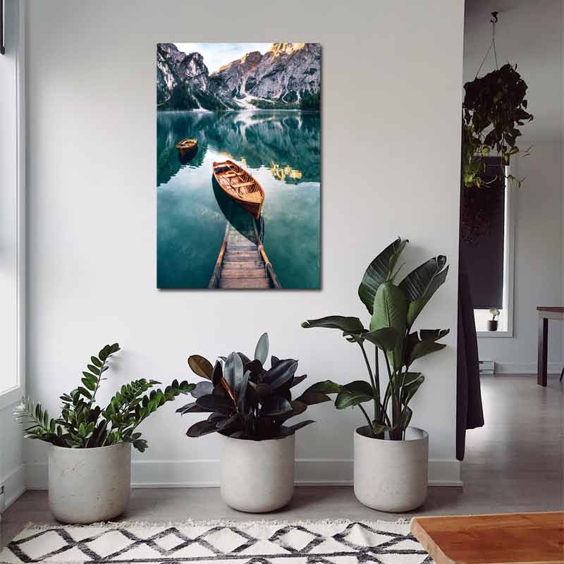 Tableau Paysage Lac dans le massif des Dolomites