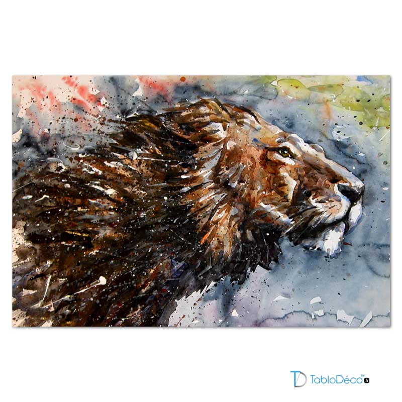 Acheter un tableau peinture d'un Lion - TabloDéco.fr