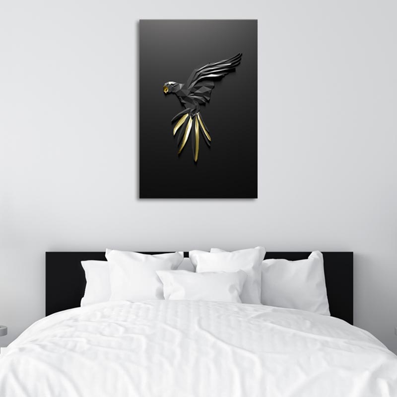 Tableau sur toile d'un Perroquet Design dans une chambre