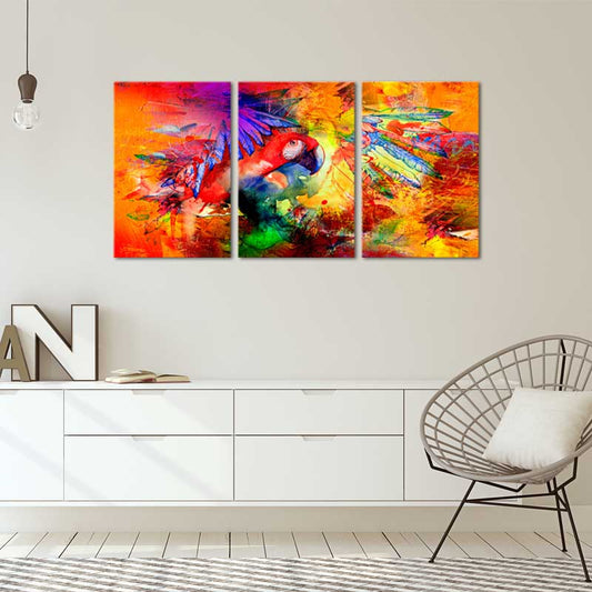 Tableau Perroquet Multicolore - TabloDéco.fr