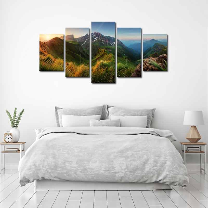 Tableau photo décoratif d'un paysage montagne
