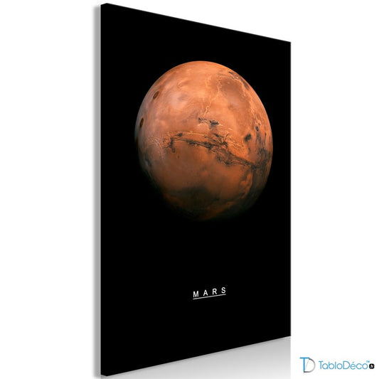 Acheter un Tableau Décoratif de la Planète Mars - TabloDéco.fr