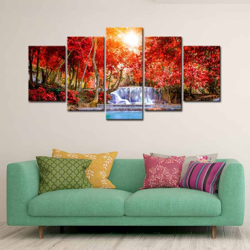 Tableau Mural en Plusieurs Parties avec Arbre