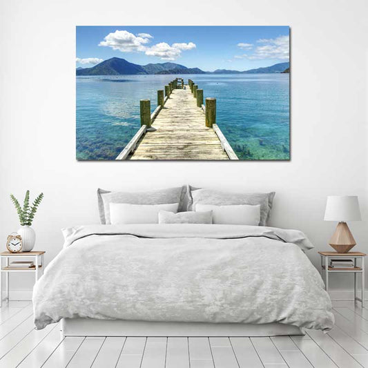 Tableau décoratif d'un Ponton au Bord de Mer