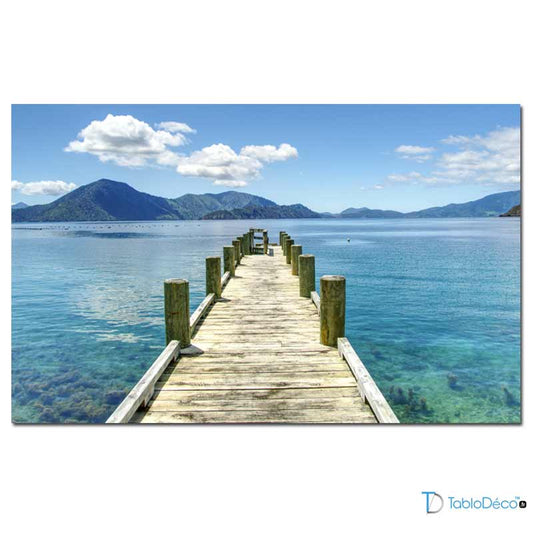 Tableau sur toile Ponton Bord de Mer
