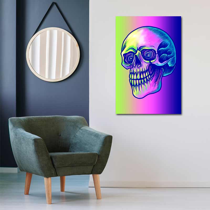 Tableau sur toile Pop Art Tête de Mort