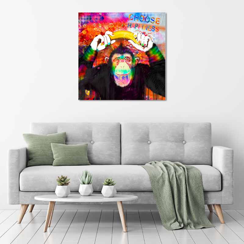 Tableau d'un Singe style Graffiti