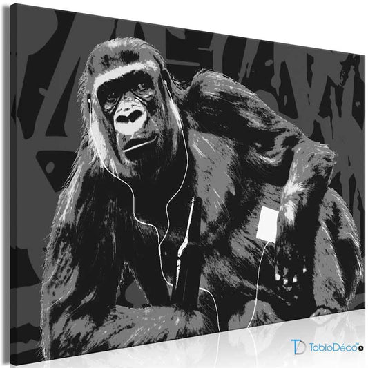 Acheter un Tableau Singe Noir et Blanc