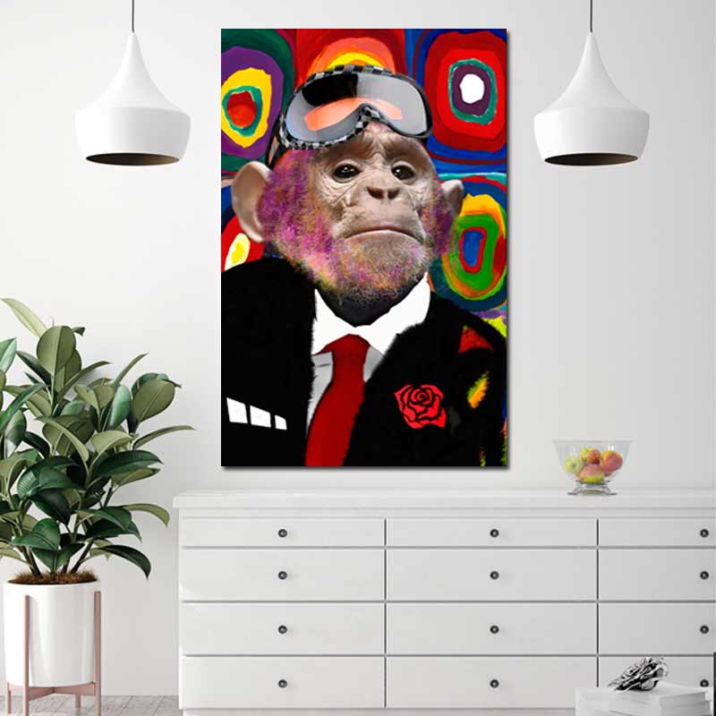 Tableau sur toile Singe Pop Art