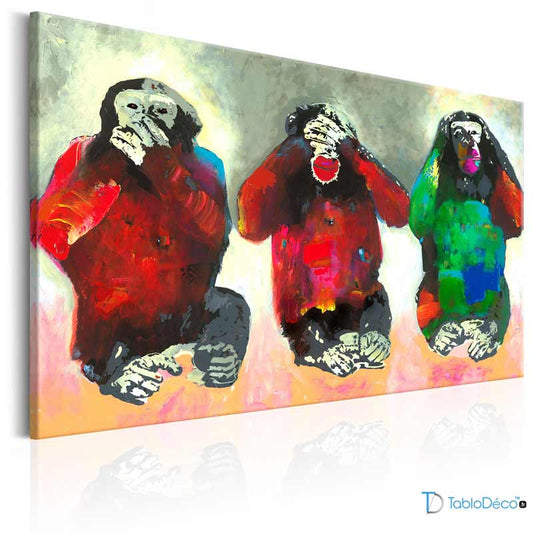 Acheter un Tableau Singes de la Sagesse