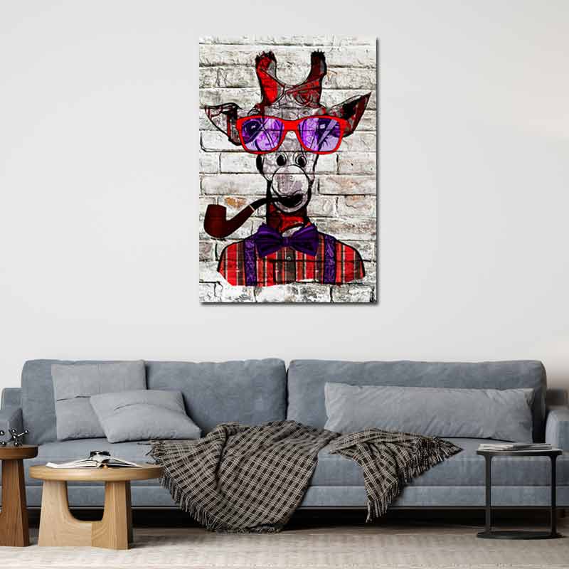 Tableau Girafe Hipster