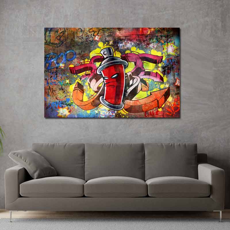 Tableau Graffiti Multicolore