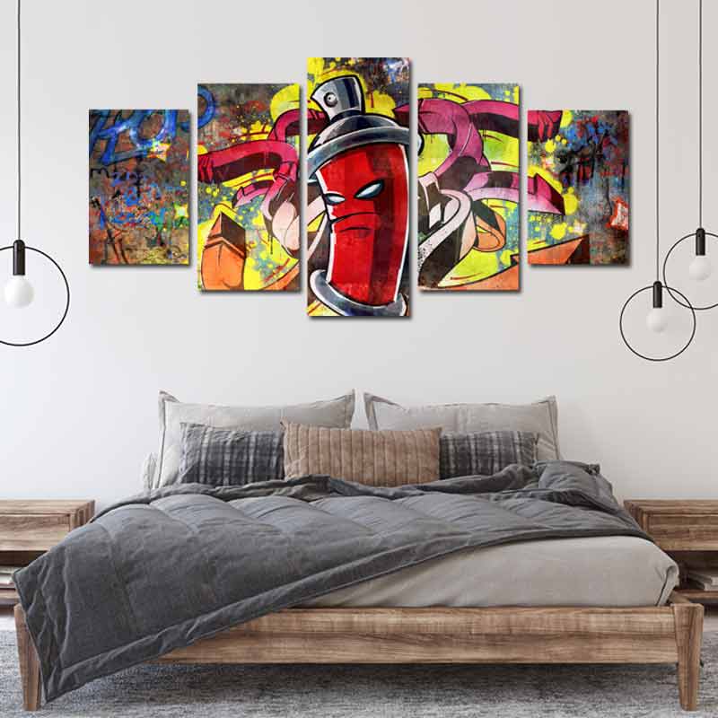 Tableau Graffiti Multicolore