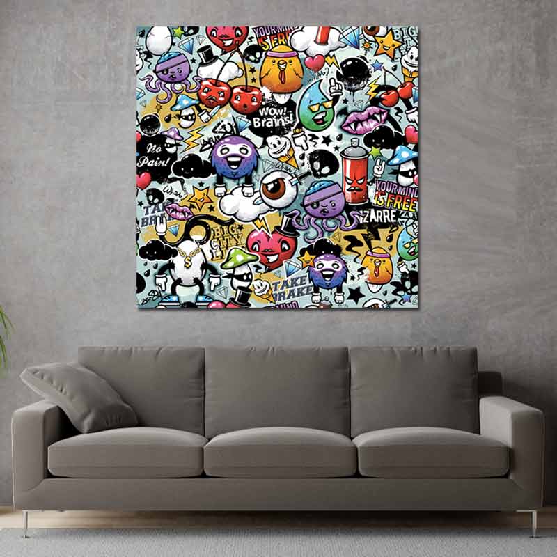 Tableau Street Art Original format carré