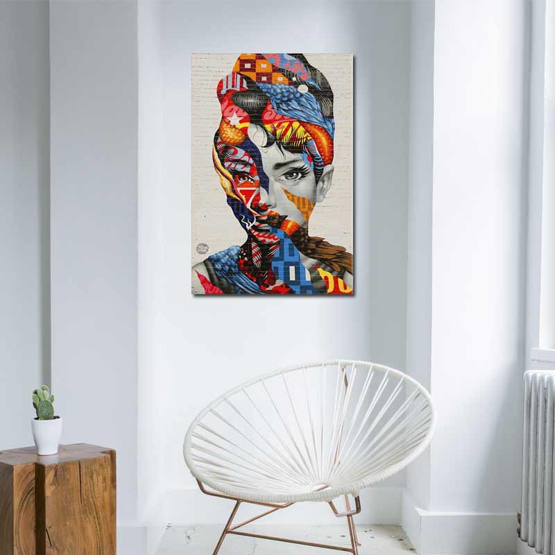 Tableau Déco Street Art Visage Femme