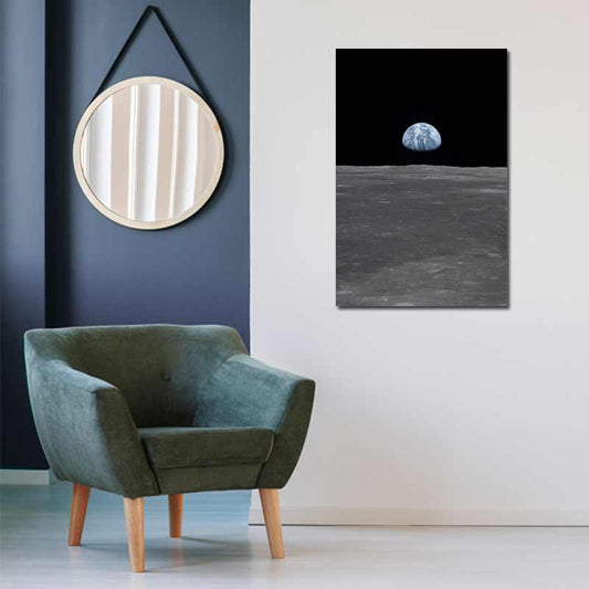 Tableau décoratif de la Terre vu depuis la Lune