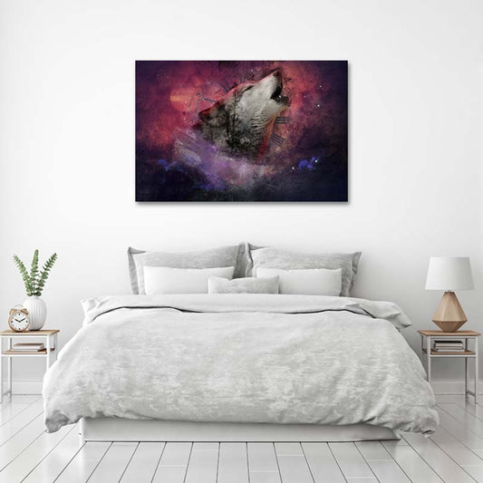 Tableau décoratif avec une tête de loup - TabloDéco