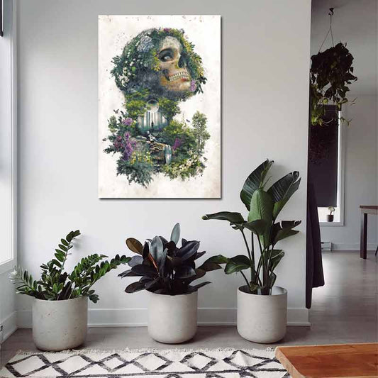 Tableau Tête de Mort Art