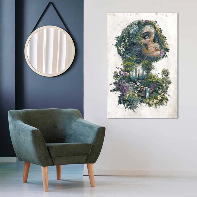 Tableau Tête de Mort Art - TabloDéco.fr