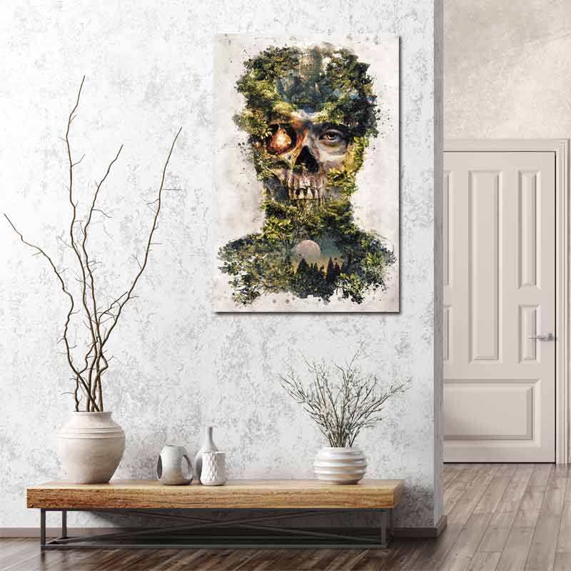 Tableau Tête de Mort Cachée