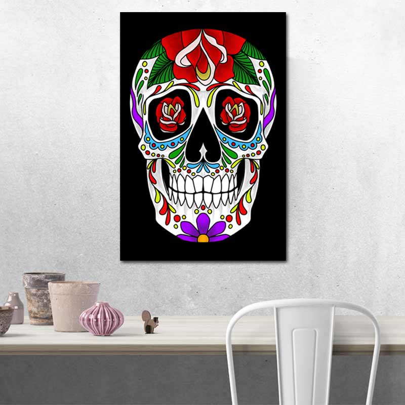 Tableau Tête de Mort Mexicaine