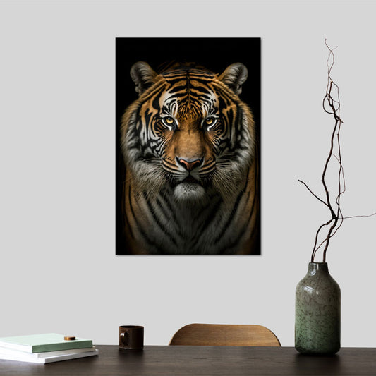 Tableau d'une Tête de Tigre - TabloDéco.fr